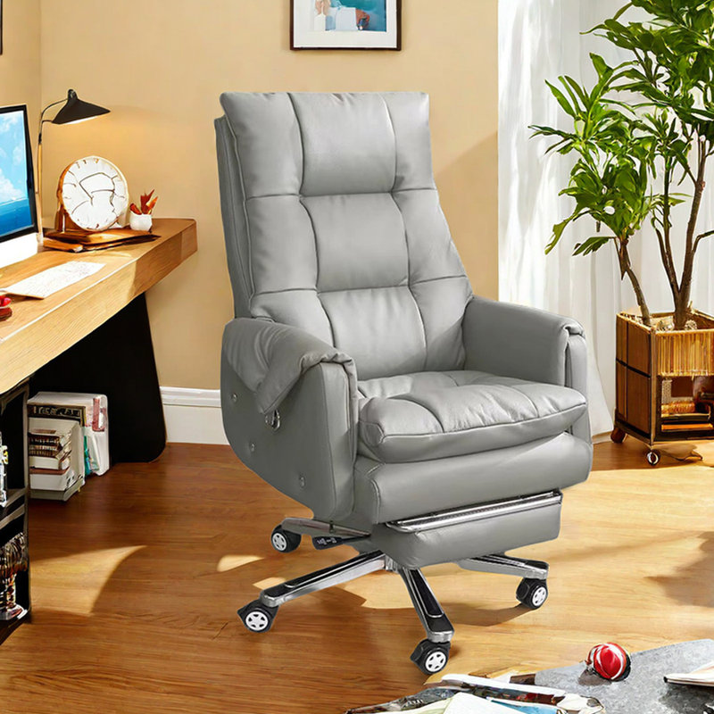 Fauteuil de direction avec appui-tête, Gris