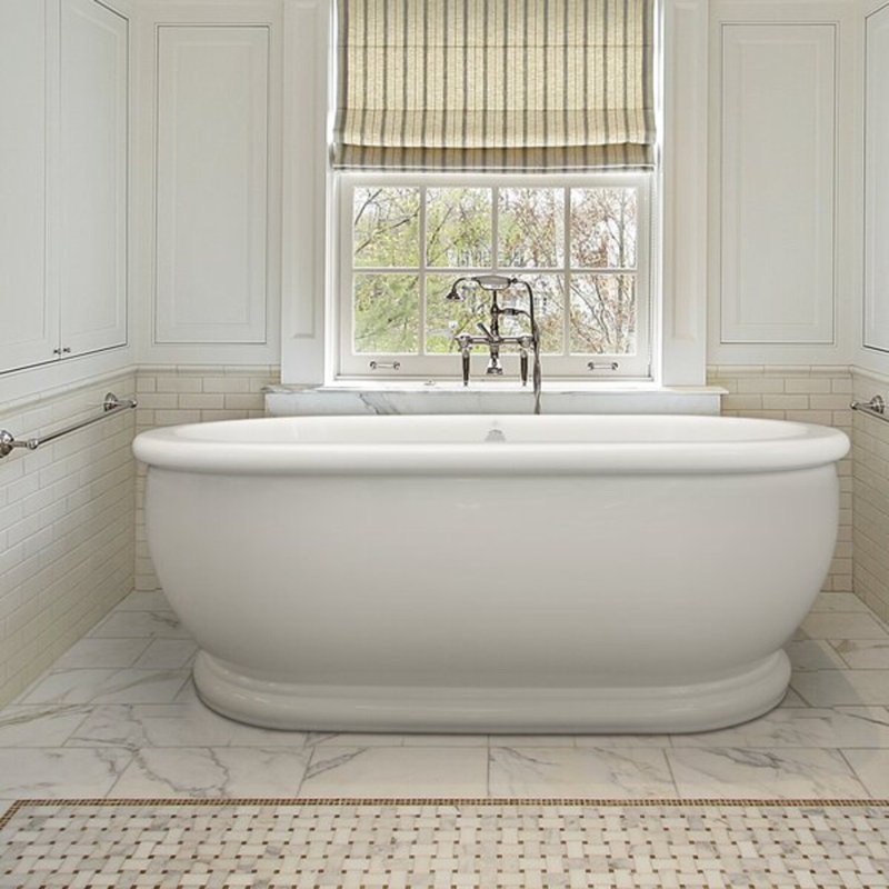 Baignoire de trempage sur pied 66 "x 36" Designer Domingo, Noir mat