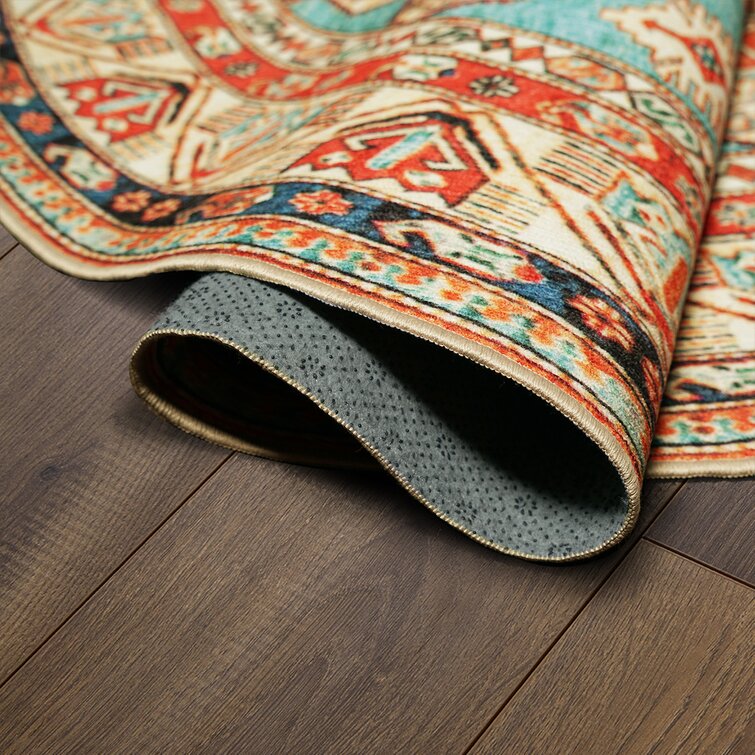 My Magic Carpet Washable Rug Ottoman Natural 2.5' x 7