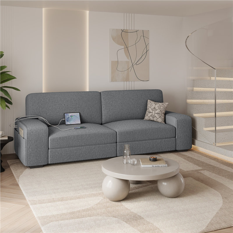 Kanthan 83,5 po, Mélange de polyester gris foncé