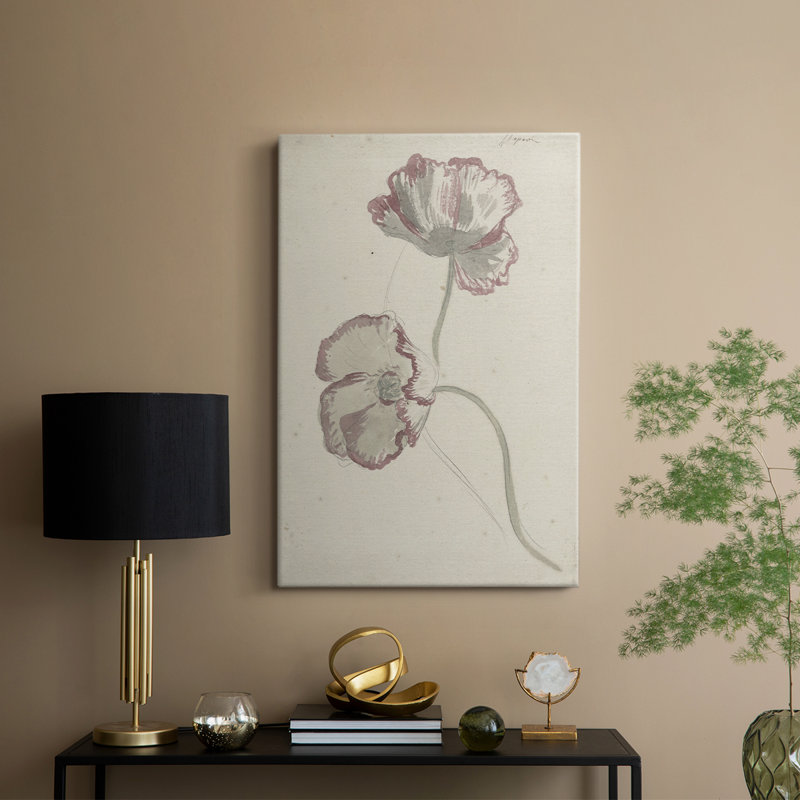 Imprimé floral rétro CXCIV - galerie sur mesure Cavas, H 60 po x l 40 po