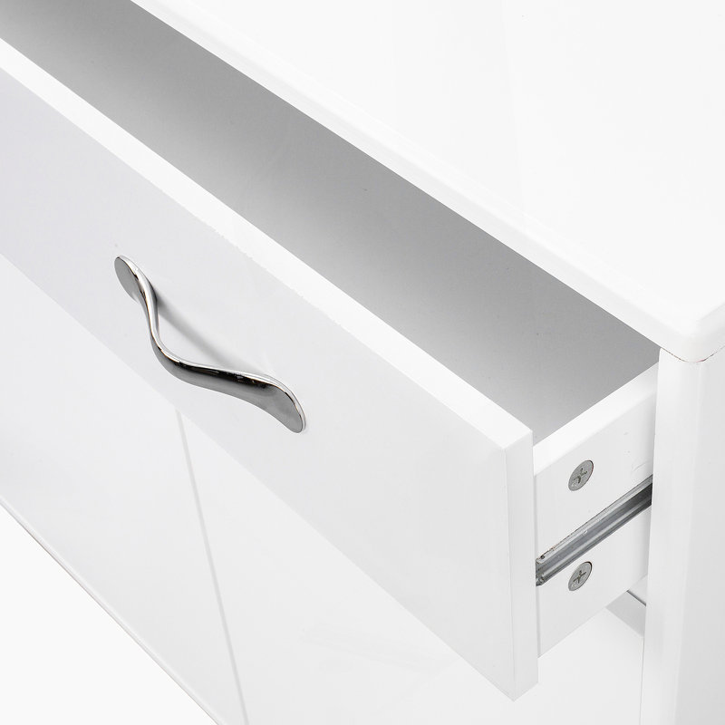 Two Door Side Table-White