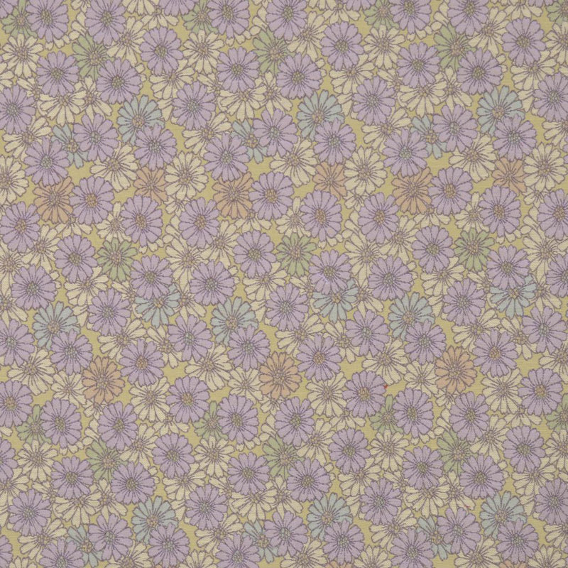 Allure Floral Fabric, Purple/Beige