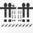 Classic Design Sliding Standard Double Barn Door Hardware Kit (Not Include Door)-44442794