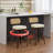 Modern Swivel Bar Stool Set Walnut Premium Bar Stools Upholstered Faux Leather Counter Height Bar Stools, Mid Century Modern Bar Stools-1785822156