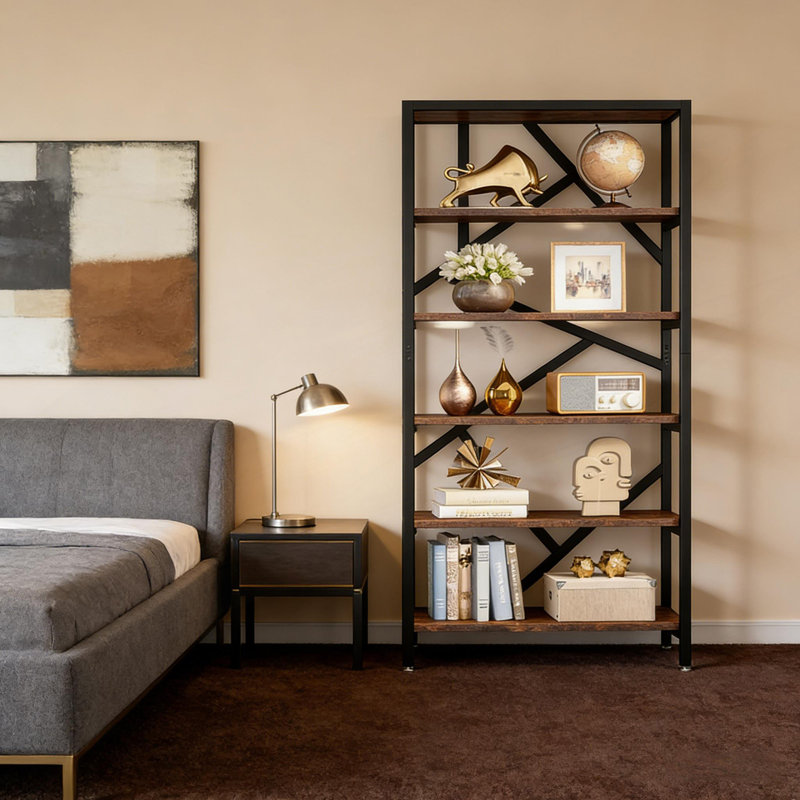 Versatile Shelf Display, Sturdy Bookshelf, Modern Bookcase