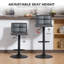 HOMCOM Bar Stools Set of 2 Modern Swivel Height Adjustable Chairs-2094434092