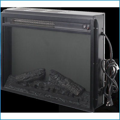 Electric Fireplace Inserts 23 Inch with Log Set Realistic Flame, Overheating Protection | Insert | Vent Free