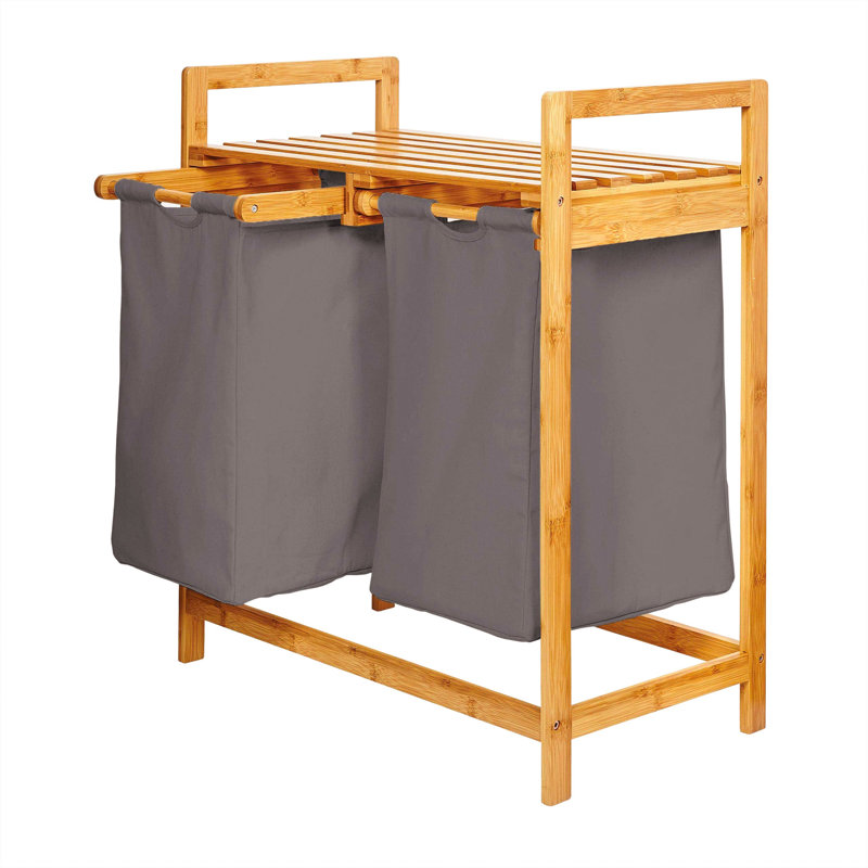 Laundry Sorter with Handles, Dark Grey