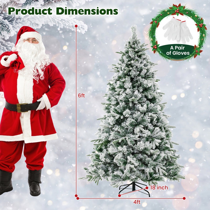 Lighted Christmas Tree, 6'