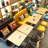 Retro Simple Restaurant Dessert Shop Cafe Benches Faux Leather Upholstered Bench-101089546