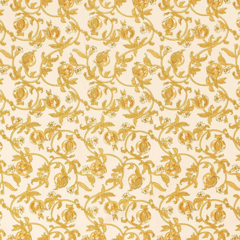 Mustard and White Floral Linen Rectangular Tablecloth