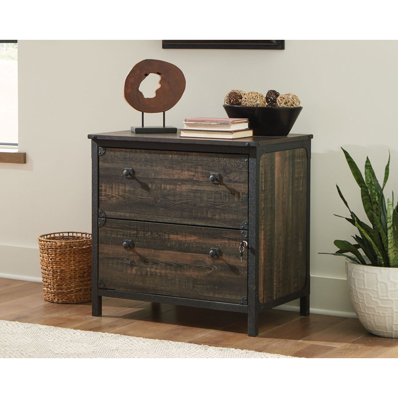 Buthayna Accent Chest, Brown/Black, 29.528" H x 30.394" W x 20.079" D