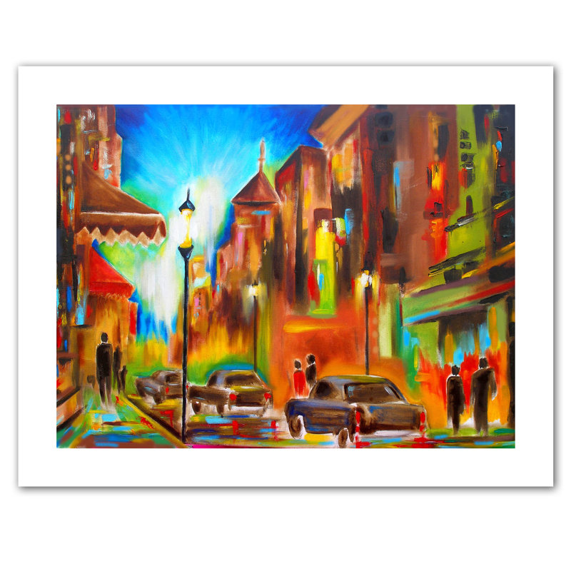 «Twilight in Treviso» par Susi Franco, reproduction d'art sur toile roulée, H 36 po x l 48 po, Toile tendue