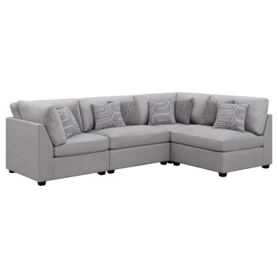 Blydenburgh 4-piece Upholstered Modular Sectional Sofa Grey