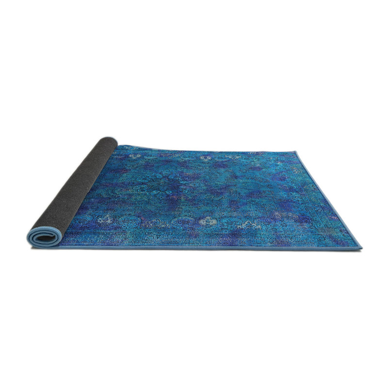 Tapis oriental bleu, Rond 6 pi