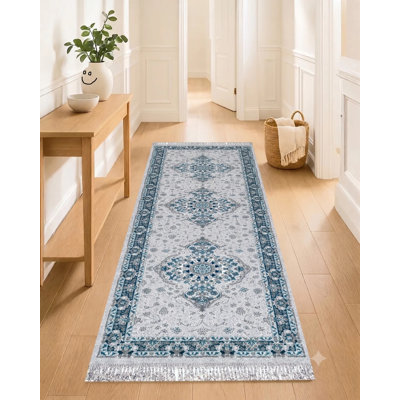 Floral Flokati Area Rug