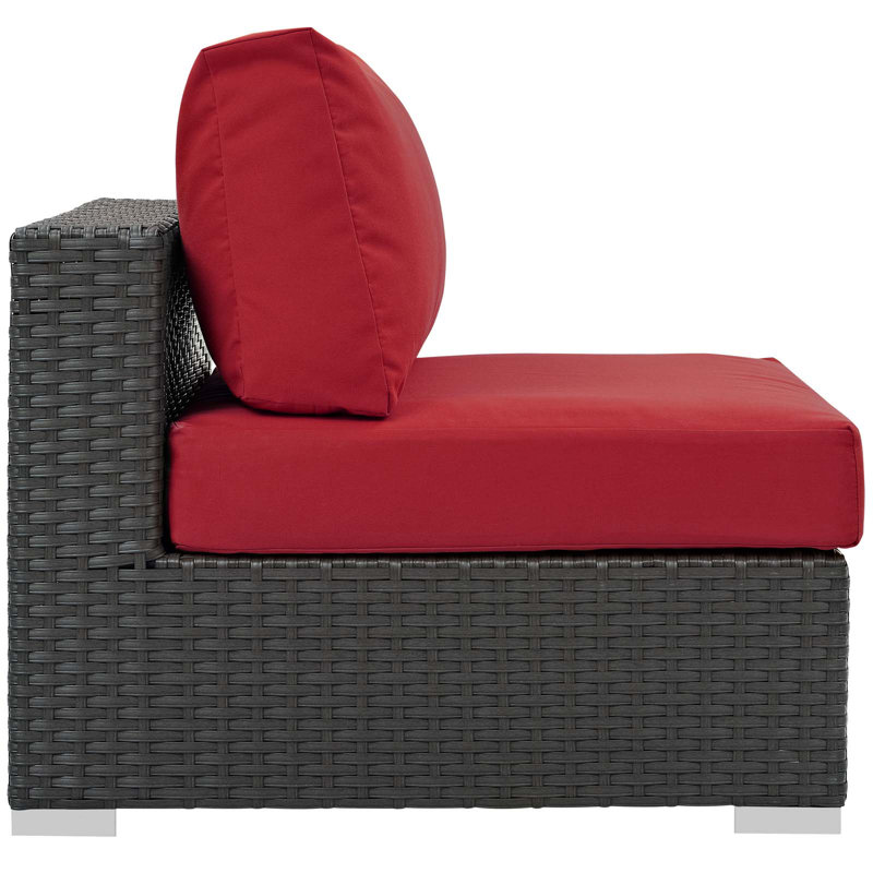 Modway Stopover Outdoor Patio Sunbrella Armless, Red