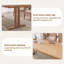 Table de conférence 70,87 "moderne et minimaliste en bois massif au fini naturel-1994092911