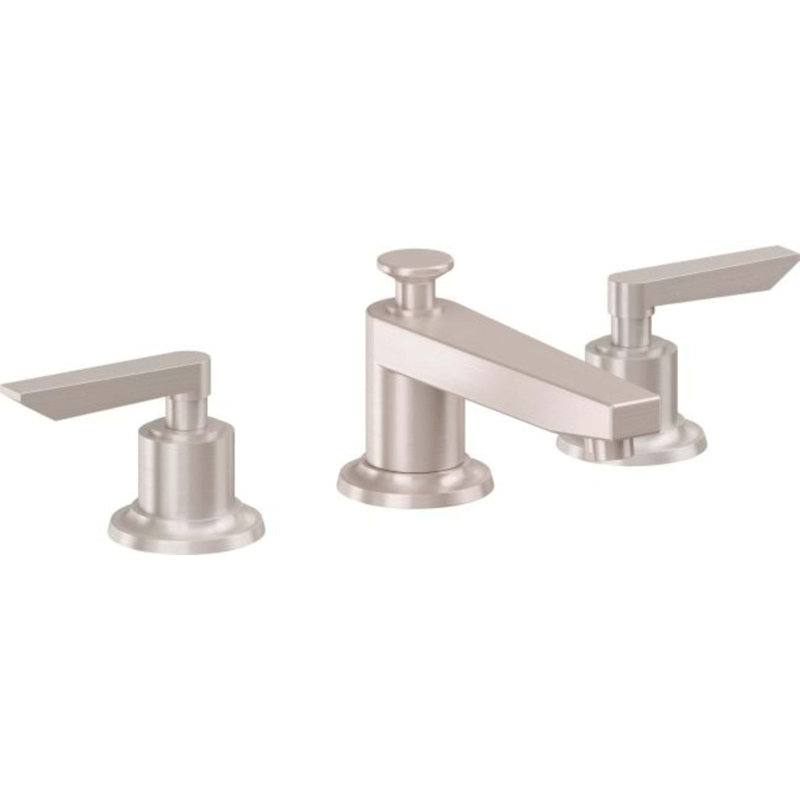Rincon Bay 3.44" H Widespread Faucet 2-Handle Bathroom Faucet, Satin Nickel, Lever Handle