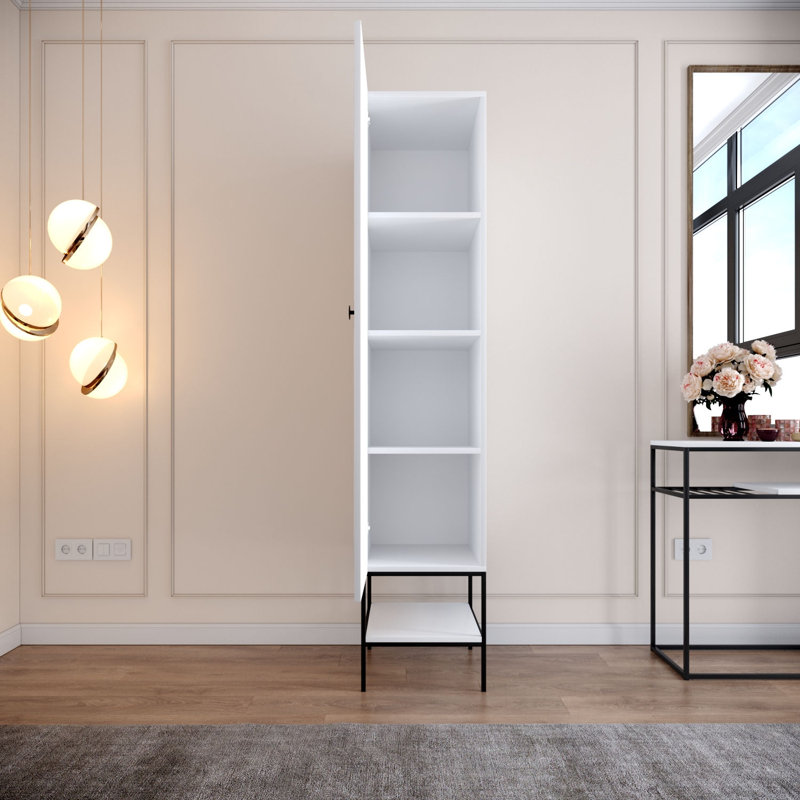 Agamemnon 1 Door Manufactured Wood Wardrobe
