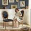 Chaise de style campagnard de style français avec dossier rond-119233291