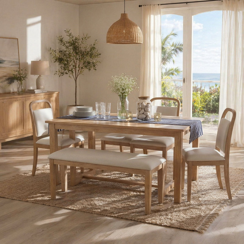 6-Piece Dining Table Set,, Beige