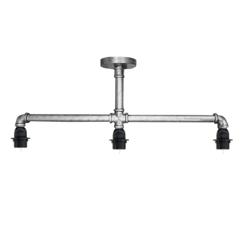 Maysen Semi Flush Mount, Brushed Silver