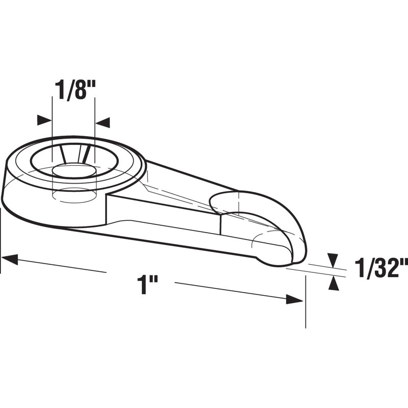 Prime-Line Storm Door Panel Clips 1 in. Reach Plastic Construction