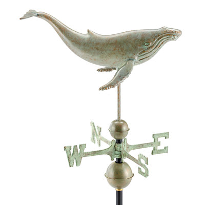 Humpback Whale Weathervane - Blue Verde Copper