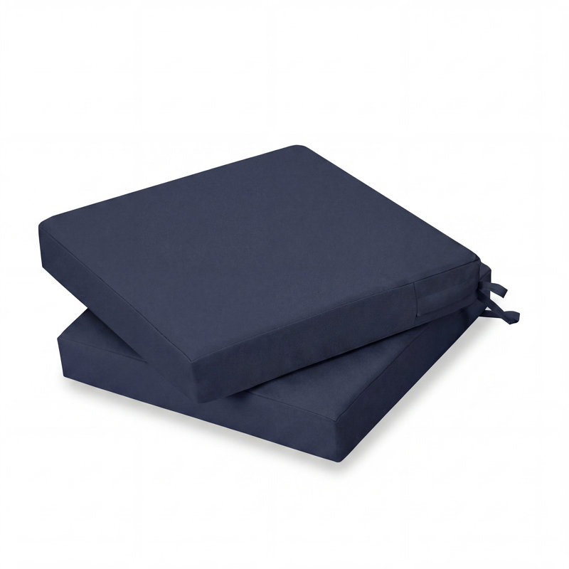 Coussins de siège d'extérieur imperméables pour meubles de patio, L 18 po x P 18 po, 2", Marine
