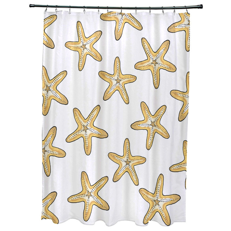 Rideau de douche simple Wilb Abraham, Or