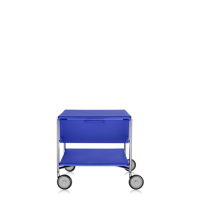 Mobil Drawer Storage, Translucent Cobalt, With Wheels, 6 Hi