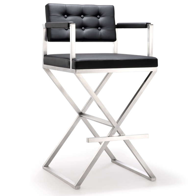 Tabouret de bar et de comptoir Molewski, Noir, noir, noir, noir, Tabouret de bar (siège d'une hauteur de 30 po)