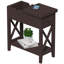 23.6" H End Table with Drawer and Additional Storage Space-1337569370