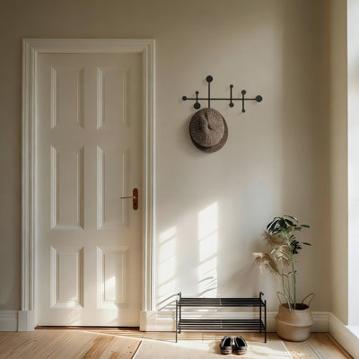 Portemanteau mural moderne avec 10 crochets, crochets minimalistes en métal pour vestibule, chambre à coucher ou entrée