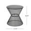 Table d'appoint moderne, fabrication en fer, noir mat, conception en maille Breezy, 17,47 po Table haute 18,31 po de profondeur Deep X - Rehaussez l'ambiance de votre patio, fer, maille, po