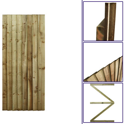 Nat 180 cm H Gate Fencing