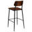 Cutler Industrial Barstool with Rustic Wood Seat