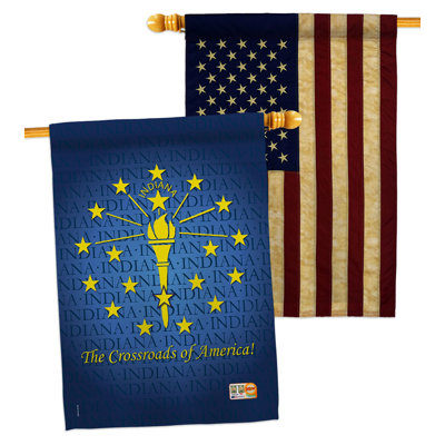 Double Sided 40'' H x 28'' W Polyester House Flag