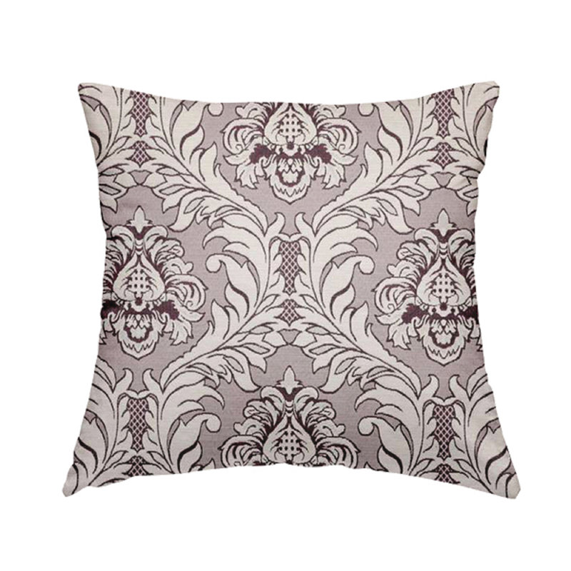 Dicus Damask Rectangular Cushion, Purple