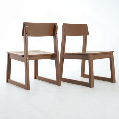 Ensemble de 2 chaises d'extérieur et de jardin en PEHD de style moderniste