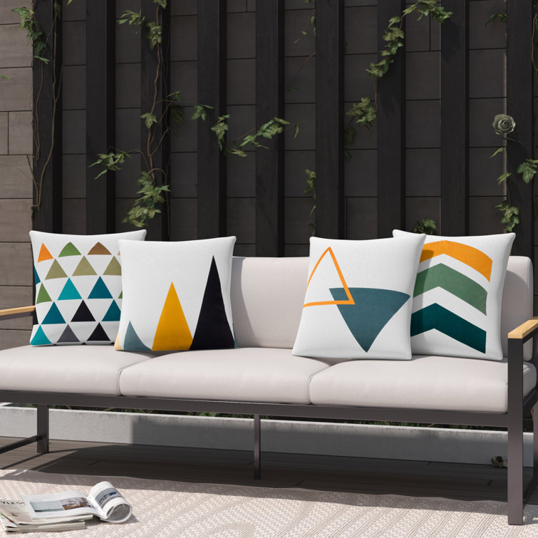 Akshadha Geometric Indoor/Outdoor Throw Pillow cover
