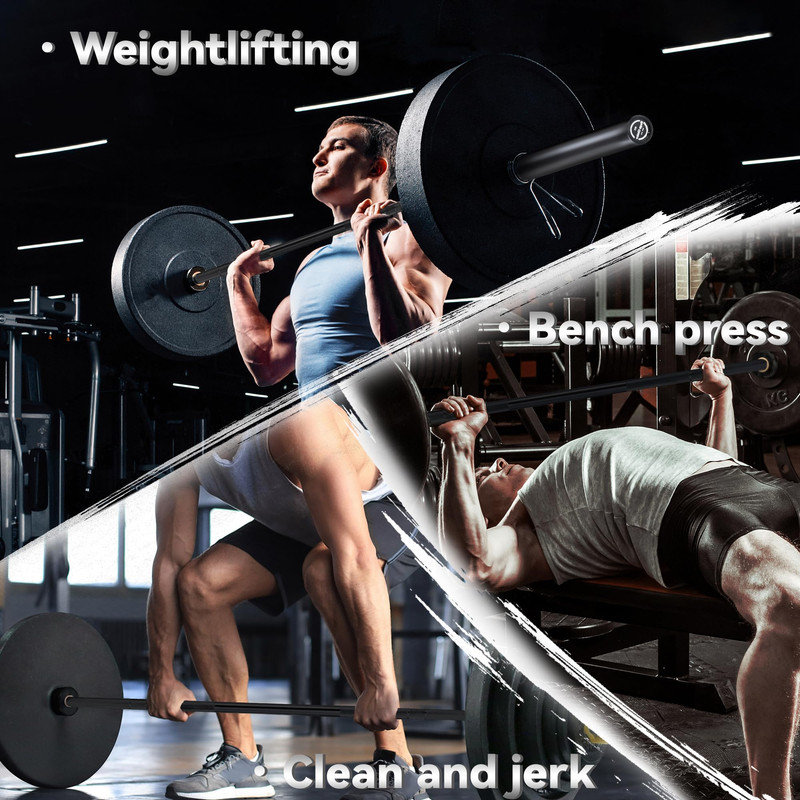 Capacité de 45 lb Barbell de 7 à 700 lb pour la musculation et la musculation, manche de 2 po