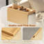 Plateau pliable pour accoudoirs de canapé, plateau en bambou pour boissons naturelles