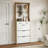 Shoe Cabinet With 3 Doors 2 Drawers With Hanger-144884503