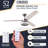 Orbis 52" Ceiling Fan with LED Light