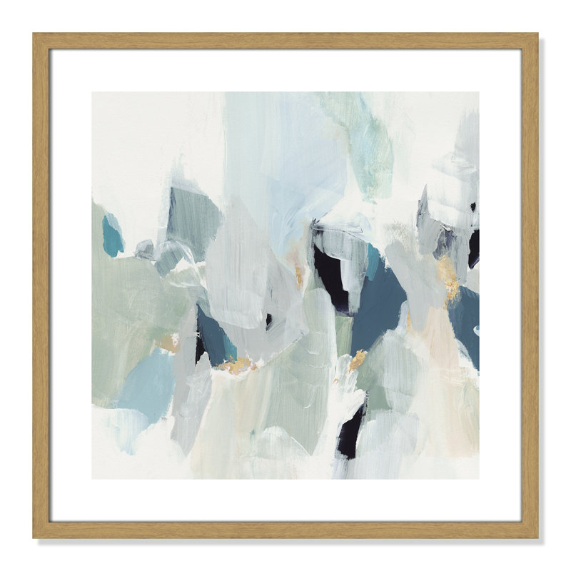Little Talks " Little Talks III " by Isabelle Z, Picture Framed Paper, 24.75" H x 24.75" W, Beige Wood