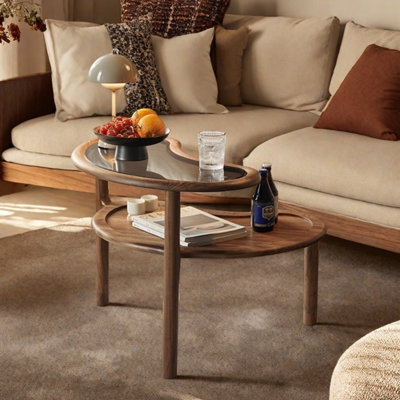 Retro irregular-shaped design coffee table