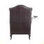 Chaise d'appoint en cuir fleur rétro Pino avec 1 coussin décoratif